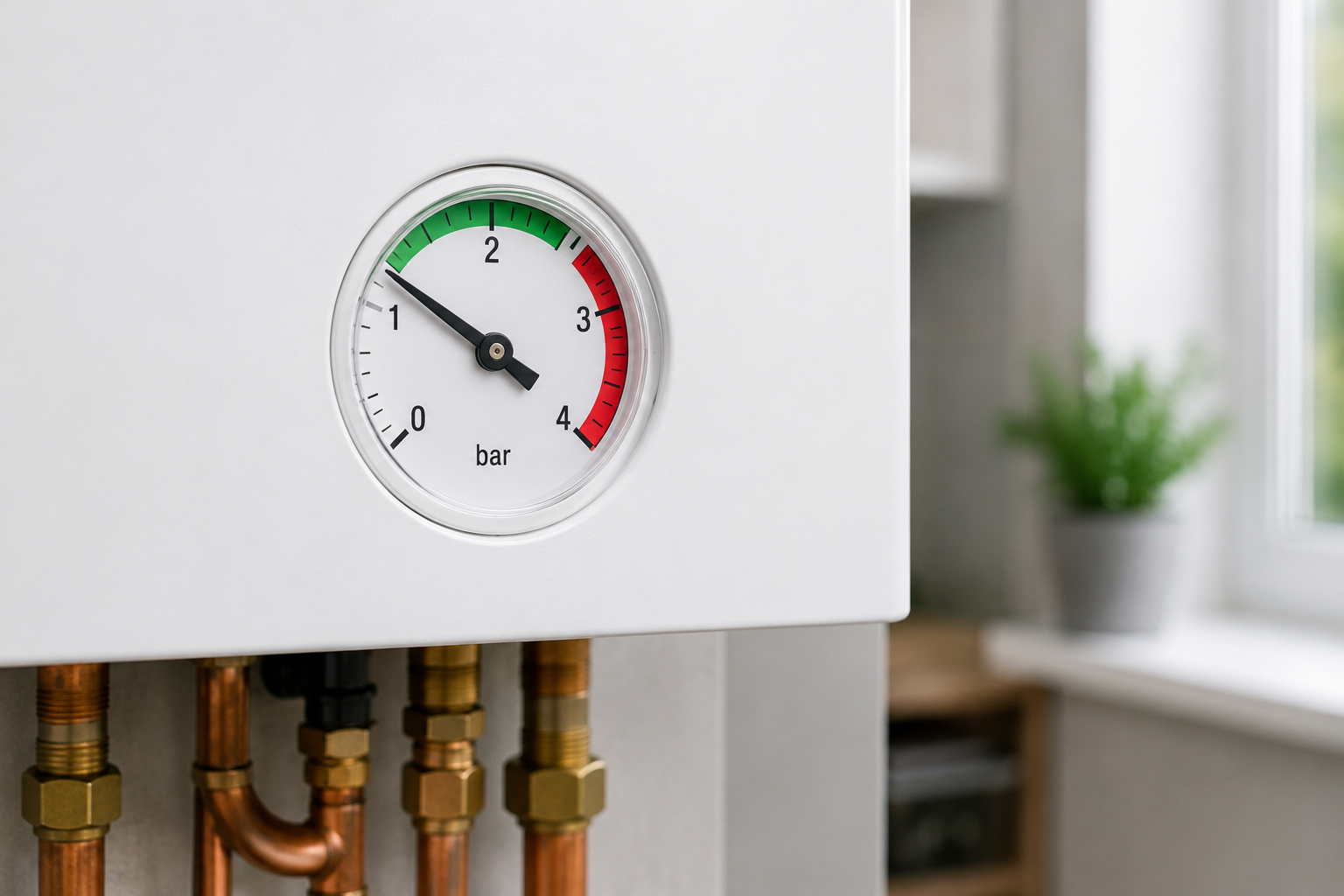 Pressure gauge on a boiler oin Aylesbury